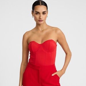 Express Vibrant Red Bodysuit Size Large